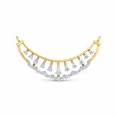 18K Gold & Diamond Wedding Mangalsutra For Women KRB90055