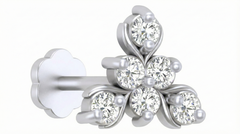 18K Gold & Diamond Stud Nose Pin KRA50171