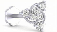 18K Gold & Diamond Stud Nose Pin KRA50108