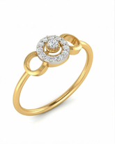18K Gold & Diamond Dailywear Ring For Women KLR-153