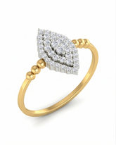 18K Gold & Diamond Engagement Ring For Women KRA10601