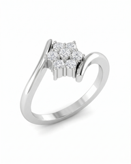 18K Gold & Diamond Engagement Ring For Women KRA10362