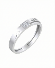 18K Gold & Diamond Band Ring For Men KSK241