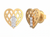 Gold & Diamond Women Stud Earring KRC30195