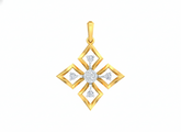18K Gold & Diamond Floral Pendant Set KRK40182P