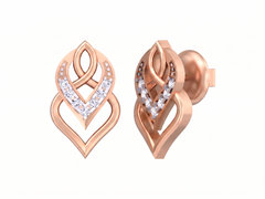 Rose Gold Diamond Earring | under 40k