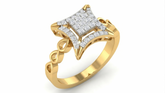 18K Gold & Diamond Cocktail Ring For Women KRA10042