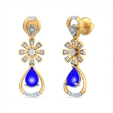 14K Gold & Diamond Women Gemstone Earring KRB44098EG-A