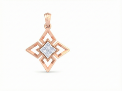 18K Gold & Diamond Floral Pendant Set KRK40091P