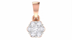 Gold & Diamond Floral Pendent Set KRC40650