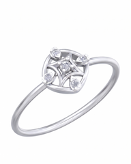 महिलाओं के लिए 18K गोल्ड और डायमंड डेलीवियर रिंग KRB10156