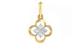 18K Gold & Diamond Floral Pendant Set KRA40136P