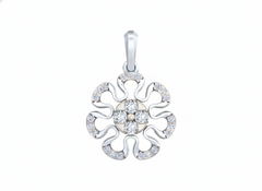 18K Gold & Diamond Floral Pendant Set KRK40195P