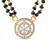 18K Gold & Diamond Beaded Mangalsutra For Women KRF90012