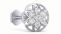 18K Gold & Diamond Stud Nose Pin KRA50193