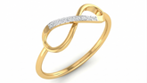 18K Gold & Diamond Dailywear Ring For Women KRA10505