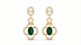 14K Gold & Diamond Women Gemstone Earring KRI44017ER