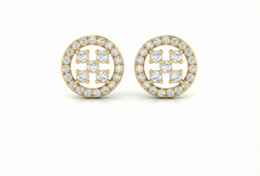 White Gold & Diamond Women Engagement Earring KRA40037E