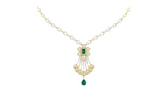 14K Gold & Diamond Gemstone Necklace Set KRI44023NR