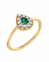 Gold & Diamond Gemstone Ring For Women KRC10249