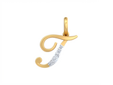 18K Gold & Diamond Initial Pendant KRK20091