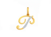 Gold & Diamond Initial Pendant KRC40572
