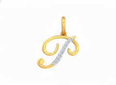 18K Gold & Diamond Initial Pendant KRK20088