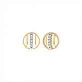 18K Gold & Diamond Women Stud Earring KER-142