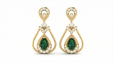 14K Gold & Diamond Women Gemstone Earring KRI44010EG