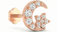 18K Gold & Diamond Stud Nose Pin KRA50086