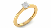 महिलाओं के लिए 18K गोल्ड और डायमंड सॉलिटेयर रिंग KRA10039