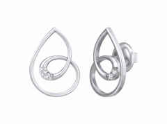 सोने और हीरे की महिलाओं की स्टड ईयररिंग KRC30139