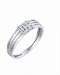18K Gold & Diamond Band Ring For Men KSK227