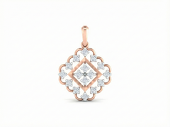 18K Gold & Diamond Floral Pendant Set KRK40124P