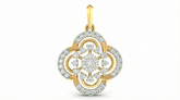 18K Gold & Diamond Floral Pendant Set KRA40170P