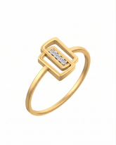 18K Gold & Diamond Dailywear Ring For Women KSK137