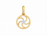 18K Gold & Diamond Dailywear Pendant Set KSK116