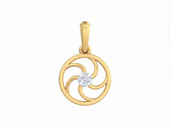 18K Gold & Diamond Dailywear Pendant Set KSK116