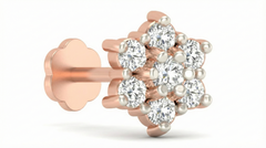 18K Gold & Diamond Stud Nose Pin KRA50010