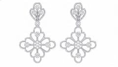 White Gold Diamond Earring | under 40k