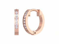 Hoop Rose Gold Diamond Earring | under 40k