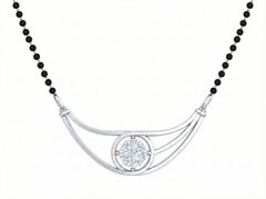 18K Gold & Diamond Beaded Mangalsutra For Women KSK206