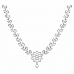14K गोल्ड एंड डायमंड डेलीवियर नेकलेस सेट KRH44046N