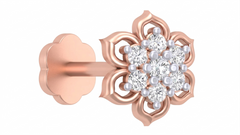 18K Gold & Diamond Stud Nose Pin KRC80152