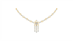 14K गोल्ड और डायमंड डेलीवियर नेकलेस सेट KRB44099N-A