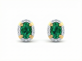 18K Gold & Diamond Women Gemstone Earring KSK038