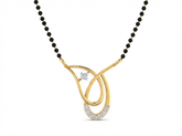 18K Gold & Diamond Beaded Mangalsutra For Women KSK196