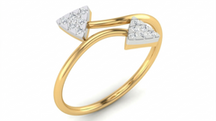 18K Gold & Diamond Engagement Ring For Women KRA10586