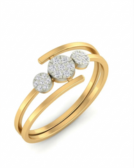 18K Gold & Diamond Engagement Ring For Women KLR-87