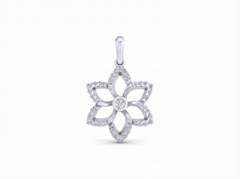 18K Gold & Diamond Floral Pendant Set KRK40111P